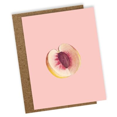 Mini Grußkarte Pfirsich