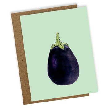 Mini carte de voeux aubergine