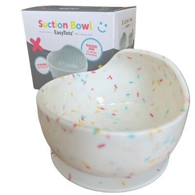 EasyTots Silicone Suction Bowl Sprinkles Design