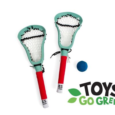Lacrosse Kit - Lacrosse rackets kids - Outdoor play of Bioplastic - ball game - BS Toys