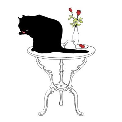 Bagno gatto nero 33x33 cm FSC