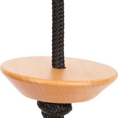 Plate swing with climbing rope “Black Line” | swing | Wood