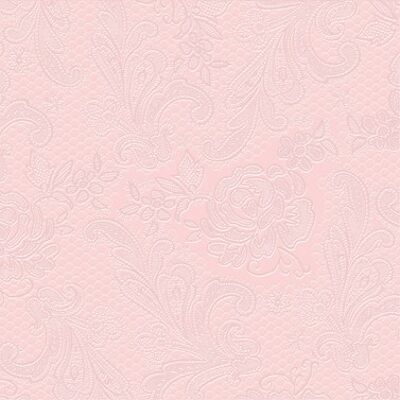 Lace embossed femme rose 33x33cm