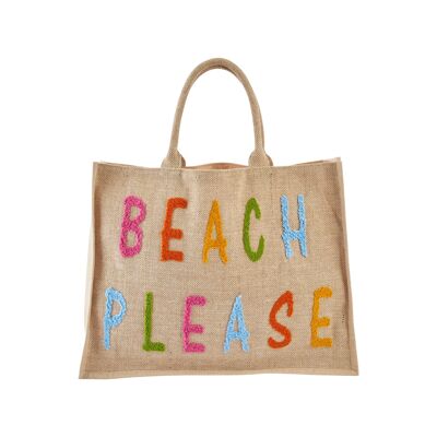 Bolso de playa para mujer con letras