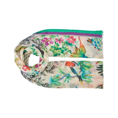 Women's floral print scarf