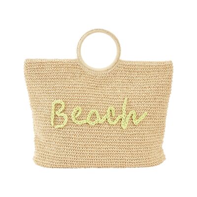 Shopper da donna con scritta Beach