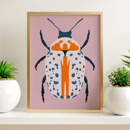 Lámina artística - "Escarabajo lila" - varios tamaños