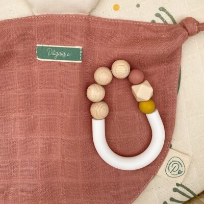 Birth gift box "My 1st cuddly toy" terra-cotta in organic cotton