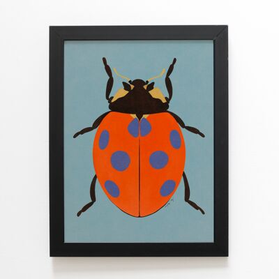 Lámina artística - "Escarabajo mariquita" - varios tamaños