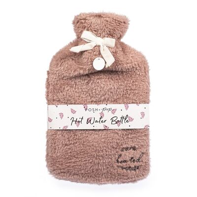 Pink fur hot water bottle - 208323