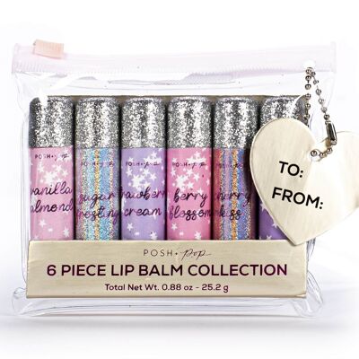 Box of 6 METALLIC GLAM lip balms - 530440