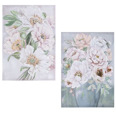 CANVAS PICTURE 50X70CM ASSORTED FLOWERS _50X70X3CM LL69180