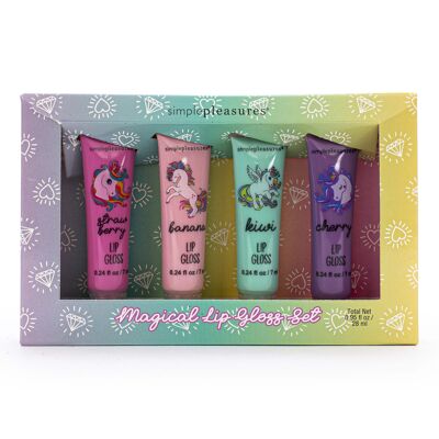 Caja de 4 brillos de labios con aroma a cereza/plátano/kiwi KIDS CUTIES - 530010