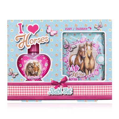 Kinderduschgel-Set + Tagebuch I LOVE HORSE - 6059264