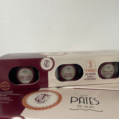 coffret 3 terrines de cochon 130gr