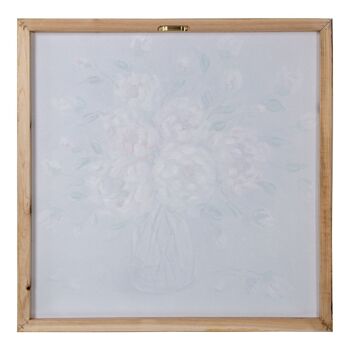 TABLEAU SUR TOILE 60X60CM 40% FLEURS PEINTES À LA MAIN ASSORTIES _60X60X3CM LL69228 5