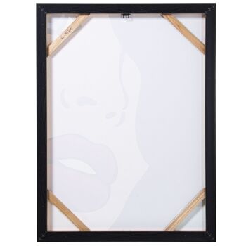 Tableau sur toile 60 x 80 cm femme bande dessinée avec cadre en bois noir _ 60 x 80 x 3,5 cm LL69175 5