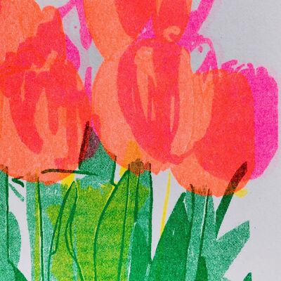 tulipanes de cartas