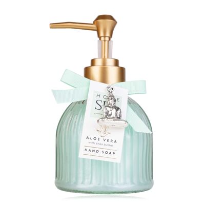 Glass hand soap dispenser 200ml HOME SPA, Aloe Vera scent - 8159409
