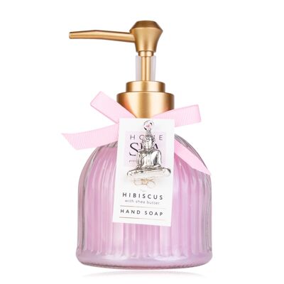 Glass hand soap dispenser 200ml HOME SPA, Hibiscus scent - 8159410