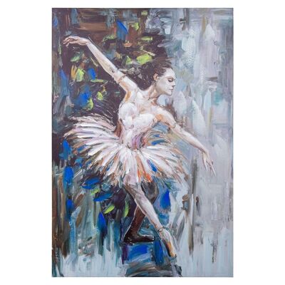 CUADRO LIENZO 80X120CM 40% PINTADO MANO BAILARINA _80X120X3CM LL69204