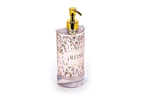 Distributeur savon mains BEAUTIFUL FLOWERS, senteur Rose - 350161