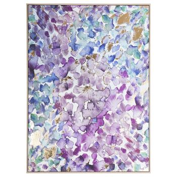 TABLEAU SUR TOILE CADRE BOIS NATUREL 100X140CM FLEURS _EXT:102.4X4.3X142.4CM LL36363 1