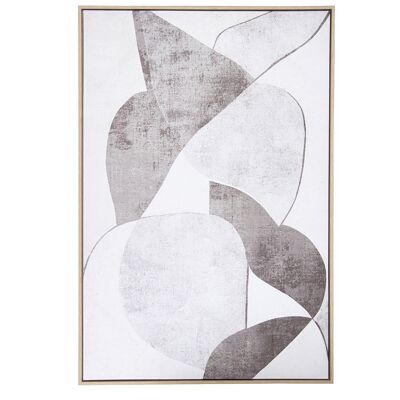 CUADRO LIENZO MARCO MADERA NATURAL 80X120CM ABSTRACTO _EXT:82,6X4,3X122,6CM LL36433
