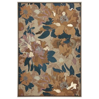CANVAS PICTURE NATURAL WOOD FRAME 80X120CM FLOWERS _EXT:82.6X4.3X122.6CM LL36373