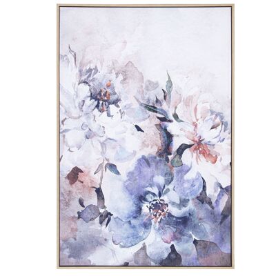 CANVAS PICTURE NATURAL WOOD FRAME 80X120CM FLOWERS _EXT:82.6X4.3X122.6CM LL36386