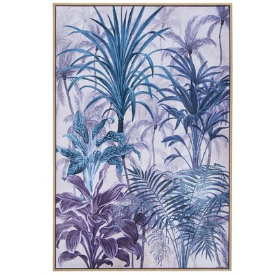 TABLEAU TOILE CADRE BOIS NATUREL 80X120CM PLANTES _EXT:82.6X4.3X122.6CM LL36359