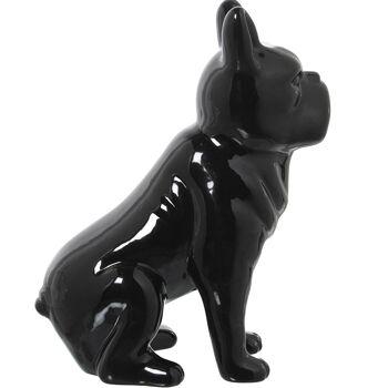 FIGURINE CHIEN EN CÉRAMIQUE NOIR BRILLANT _14X26X33CM LL61045 3