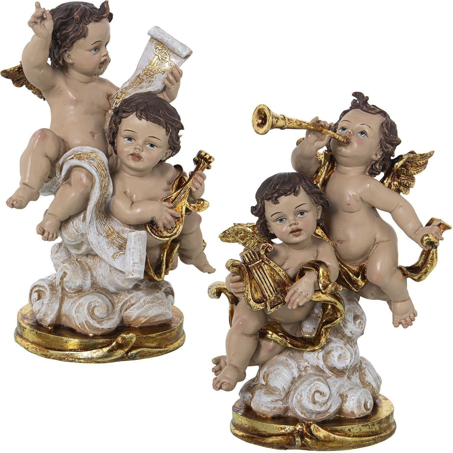 FIGURA IN RESINA ANGELI MUSICISTI SC/BASE _16X12X25CM CIRCA. LL50470