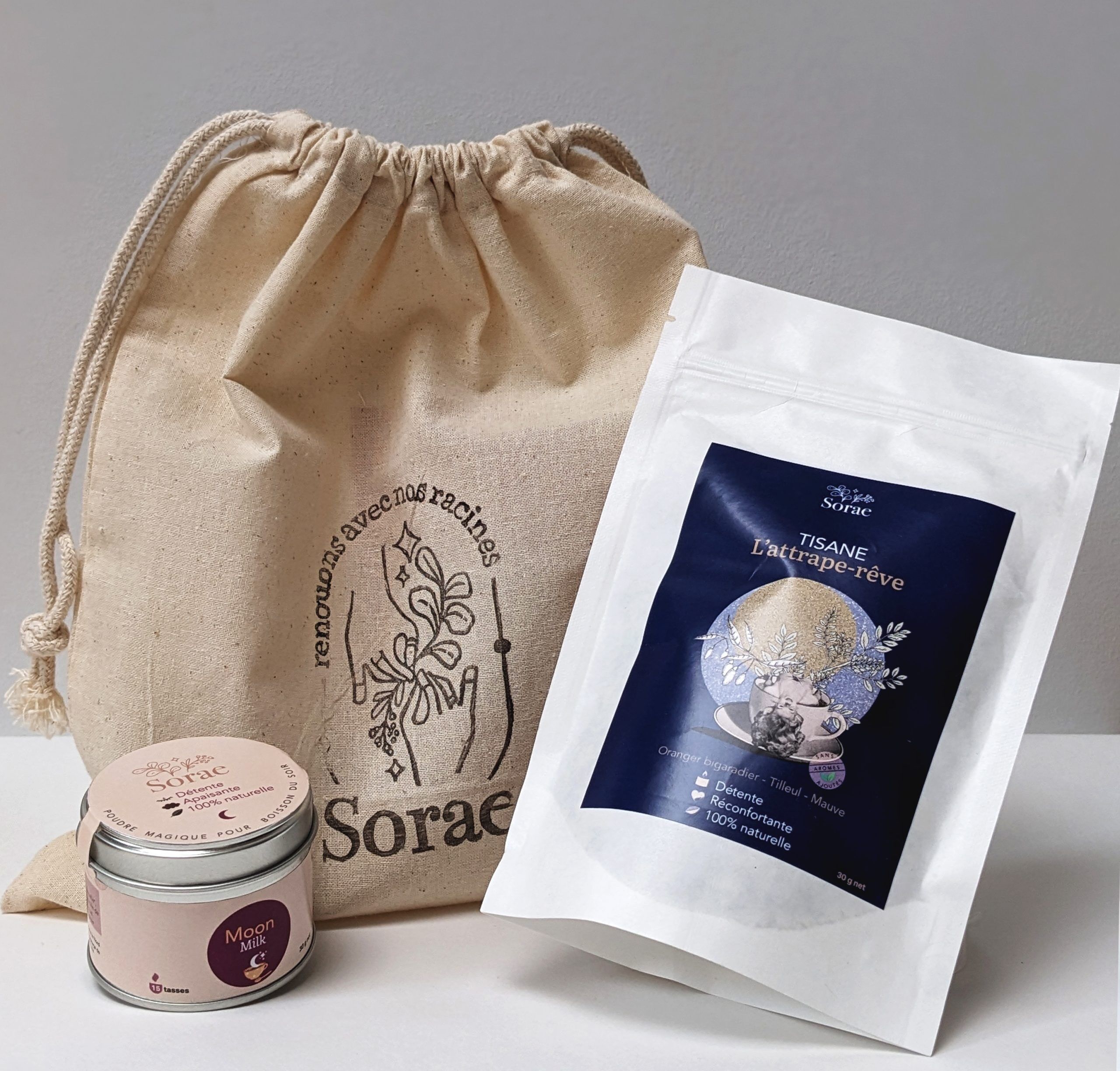 Pochon rituale relax - Tisana e latte rosa