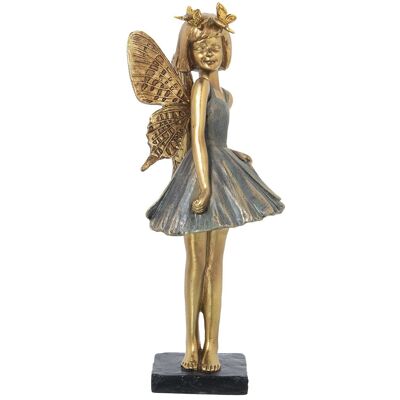 GOLDEN/BLUE FAIRY RESIN FIGURE _11X11X25CM LL50466