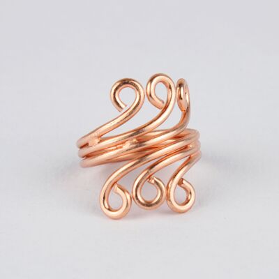 Ring aus reinem Kupfer (Design 18)