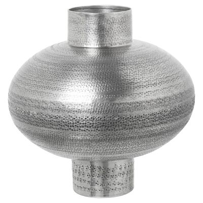 ANTIKE SILBERGESCHNITZTE ALUMINIUMVASE _°33X33CM LL74179