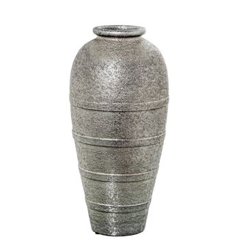 VASE CÉRAMIQUE 60CM ARGENT _°62X60CM LL61198 1