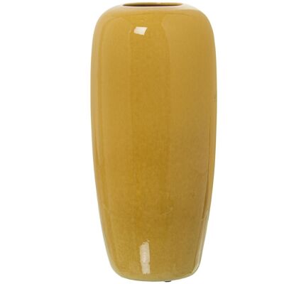 VASO CERAMICA SENAPE LUCIDO _°15X34CM, BOCCA:°7.5CM LL61039