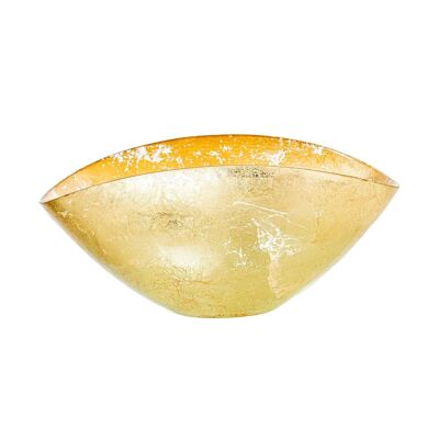 JARRON CRISTAL 13CM DORADO _28X14X13CM LL16611