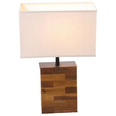 WOODEN TABLE LAMP, 1XE27CM MAX.60W NOT INCLUDED _35X18X51CM LL76154