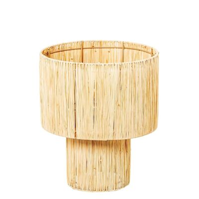 NATURAL RATTAN TABLE LAMP, 1XE27 MAX40W, CABLE:250CM _°30X36CM BASE:°16X16CM LL34790