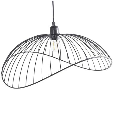 BLACK METAL CEILING LAMP +91197, 1XE27 MAX40W NOT INCLUDED _44X45X20CM CABLE:80CM LL39374