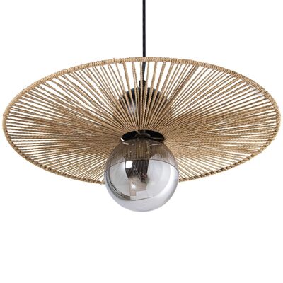 METAL/ROPE/GLASS CEILING LAMP, 1XG9-5WAT (LED) NOT INCLUDED _45X45X20CM LL76172