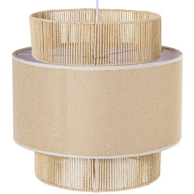 METAL/ROPE/LINEN CEILING LAMP, 1XE27 MAX.60W NOT INCLUDED _40X40X38CM LL76169