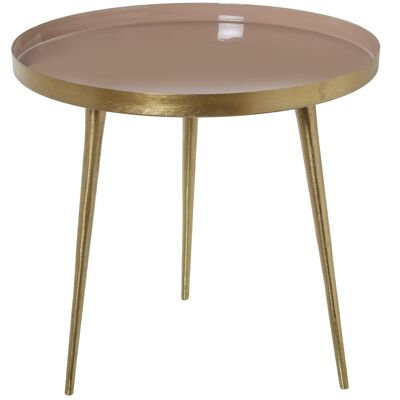 ENAMEL/GOLD METAL AUXILIARY TABLE _°46X46CM LL67828