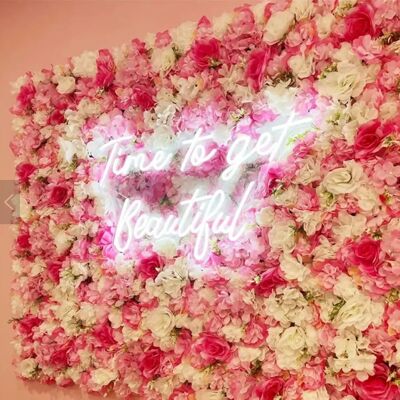 Pared de flores - decoración de bodas - decoración de oficina - pared de rosas