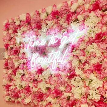 Mur de fleurs - décoration de mariage - décoration de bureau - mur de roses 1