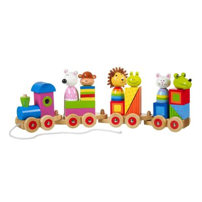 Train de puzzle d'animaux