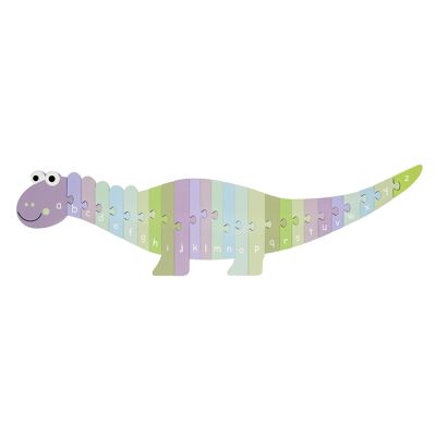 Puzzle con l'alfabeto dei dinosauri